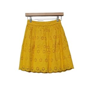 Kate Spade Skirt The Rules Yellow Eyelet Lace Shirt Women’s Size 00